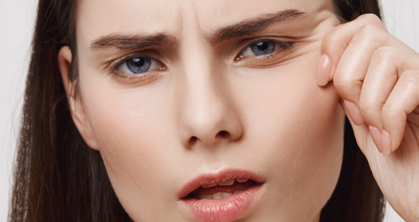 Comparación antes y después toxina botulínica en frente