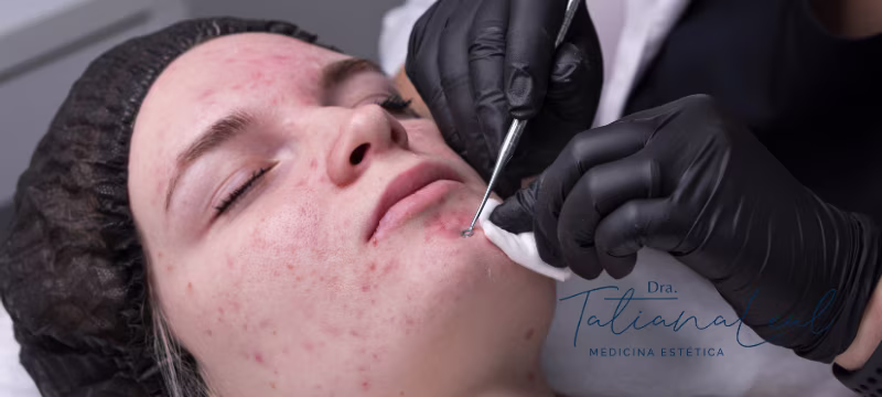 Rostro después de limpieza facial