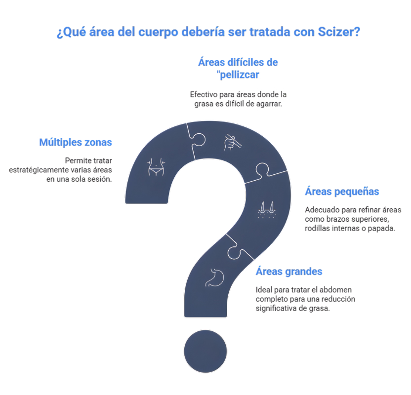 Scizer vs Criolipólisis - Zonas de aplicación y profundidad del tratamiento Scizer vs Criolipólisis - Zonas de aplicación y profundidad del tratamiento