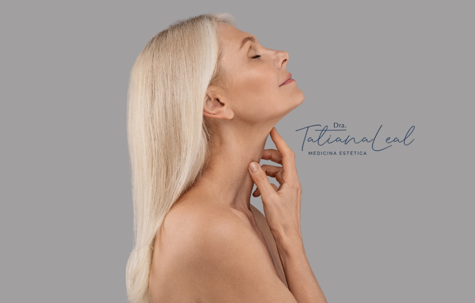 Aplicación Radiesse cuello con técnica de cánula procedimiento cervical