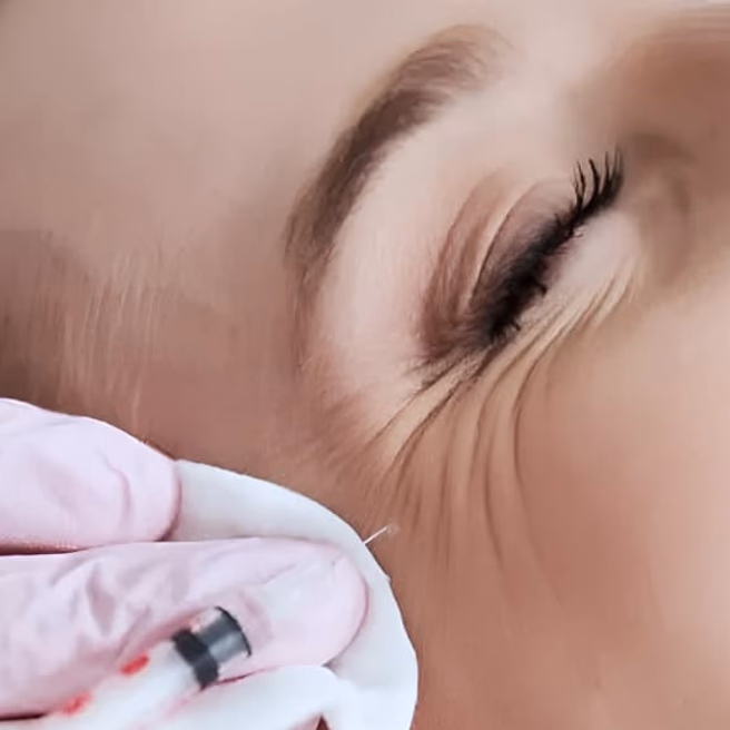 Aplicación de viales de Sculptra facial durante tratamiento en Bogotá